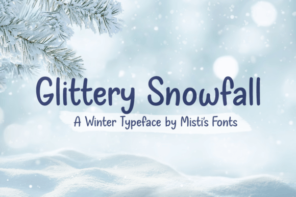 Glittery Snowfall: A Font for Festive and Playful Designs