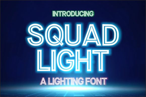 Illuminate Your Design: The Squad Light Display Font