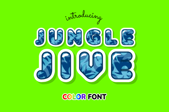 Jungle Jive: A Tropical Color Font for Vibrant Projects